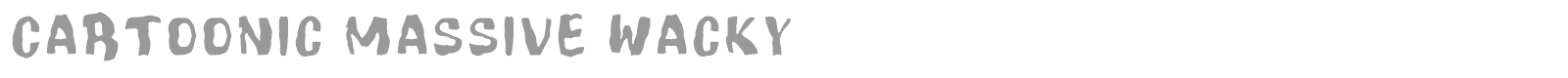 Cartoonic Massive font preview